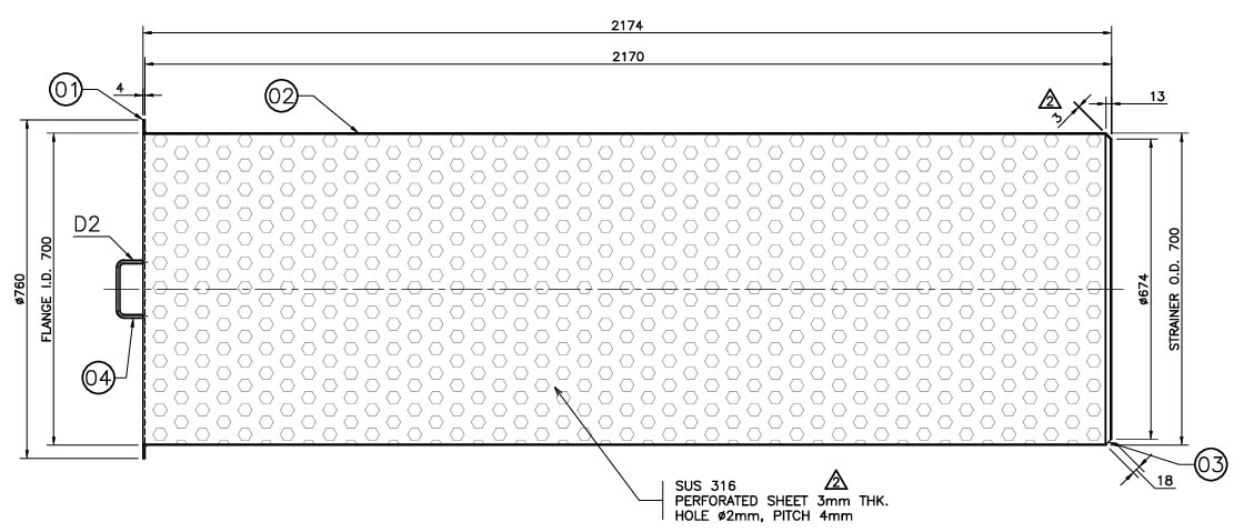 SS316 Filter Strainer with flange